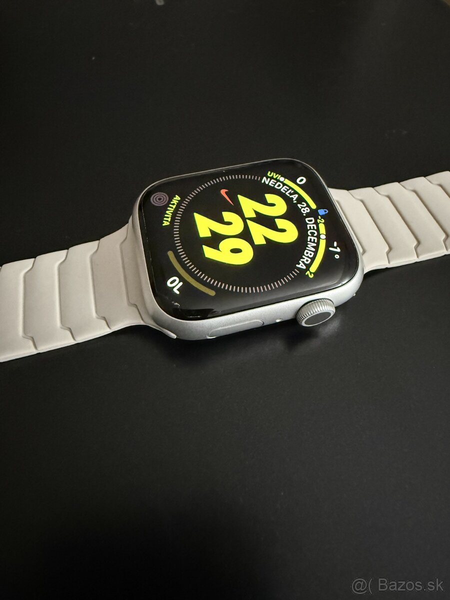 Predám Apple watch 9 starlight 45mm 100% - 6