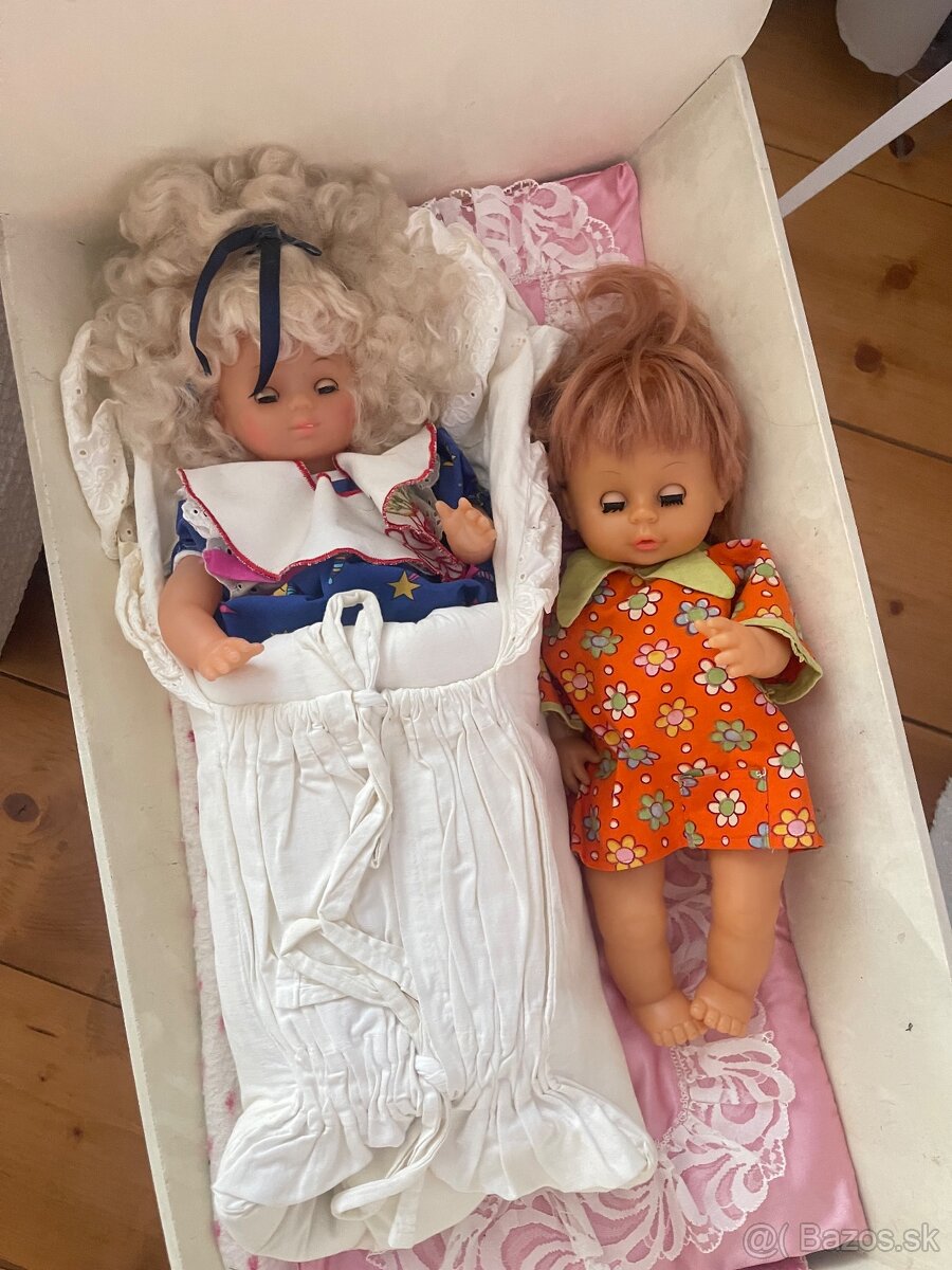 Retro kolíska + 2 bábiky - 6