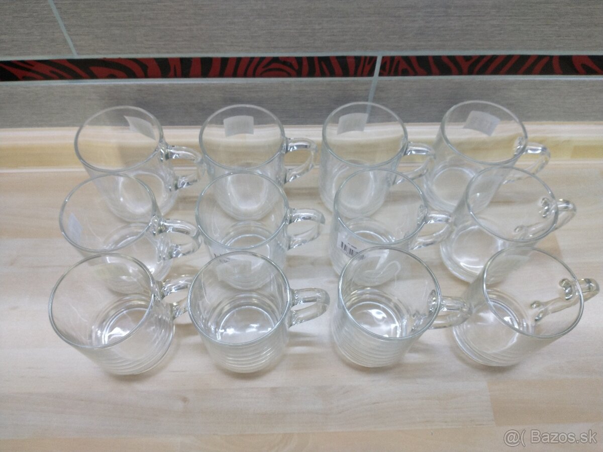 poháre na "martini" 210ml, sklenený hrnček 260ml - 6