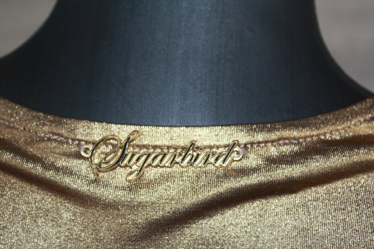 Sugarbird zlatiste saty - 6