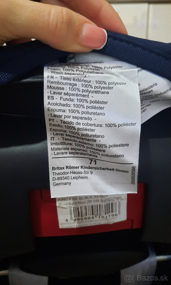 Autosedačka Britax Römer KING II 2022, tmavomodrá - 6