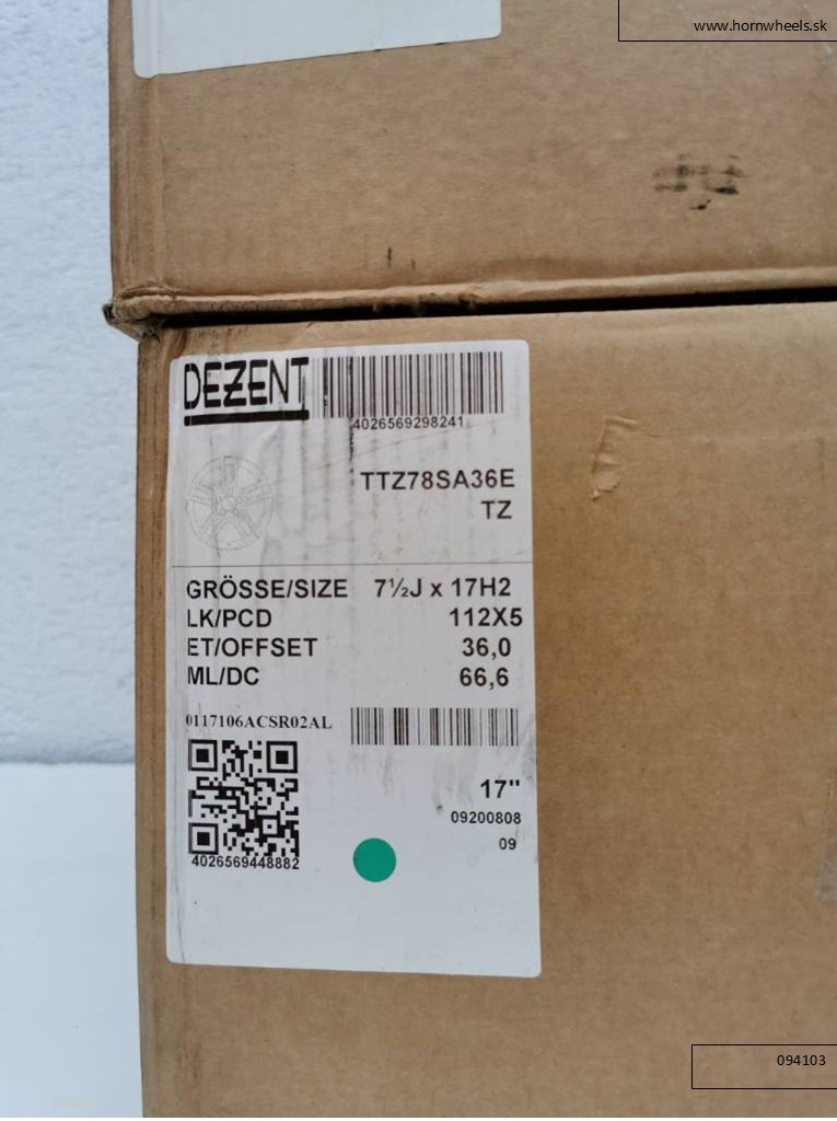 Nové Dezent Mercedes 7,5X17 ET36 5X112 Alu disky 1204 - 6