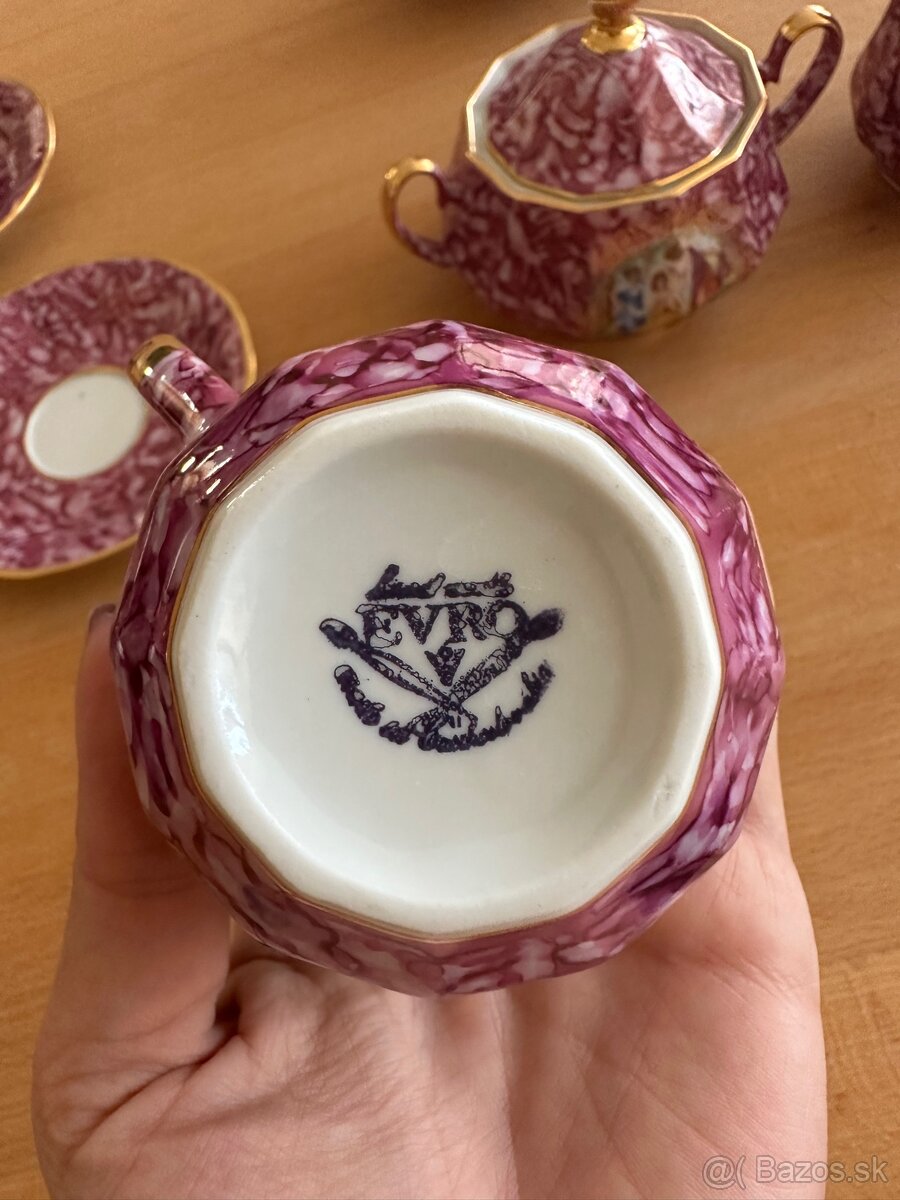 Porcelánový kávový servis EVRO – Made in Czechoslovakia - 6
