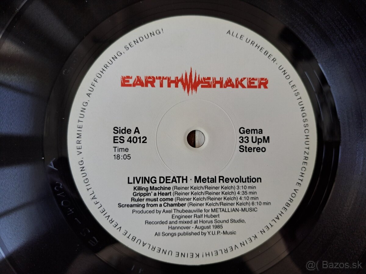 Lp LIVING DEATH- Metal Revolution / EX - 6