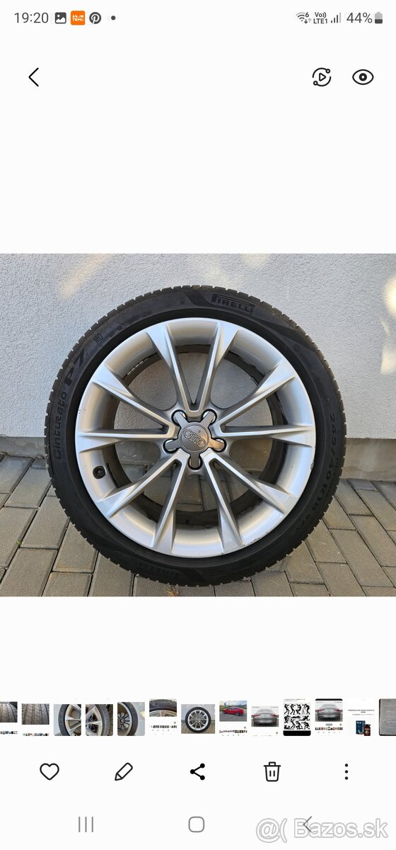 Hliníkové disky + pneu originál Audi A5 - 6