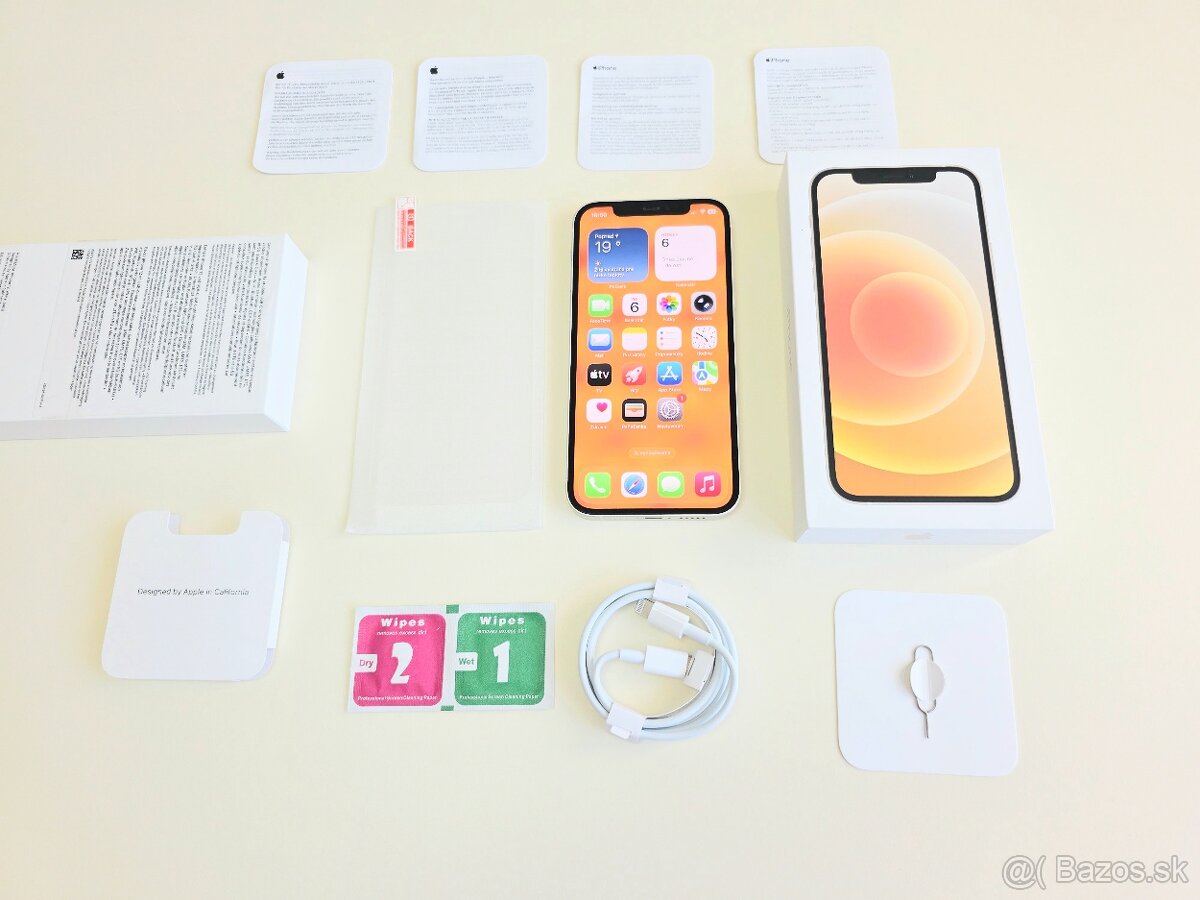 APPLE IPHONE 12 256GB WHITE,BATERKA 100% - 6