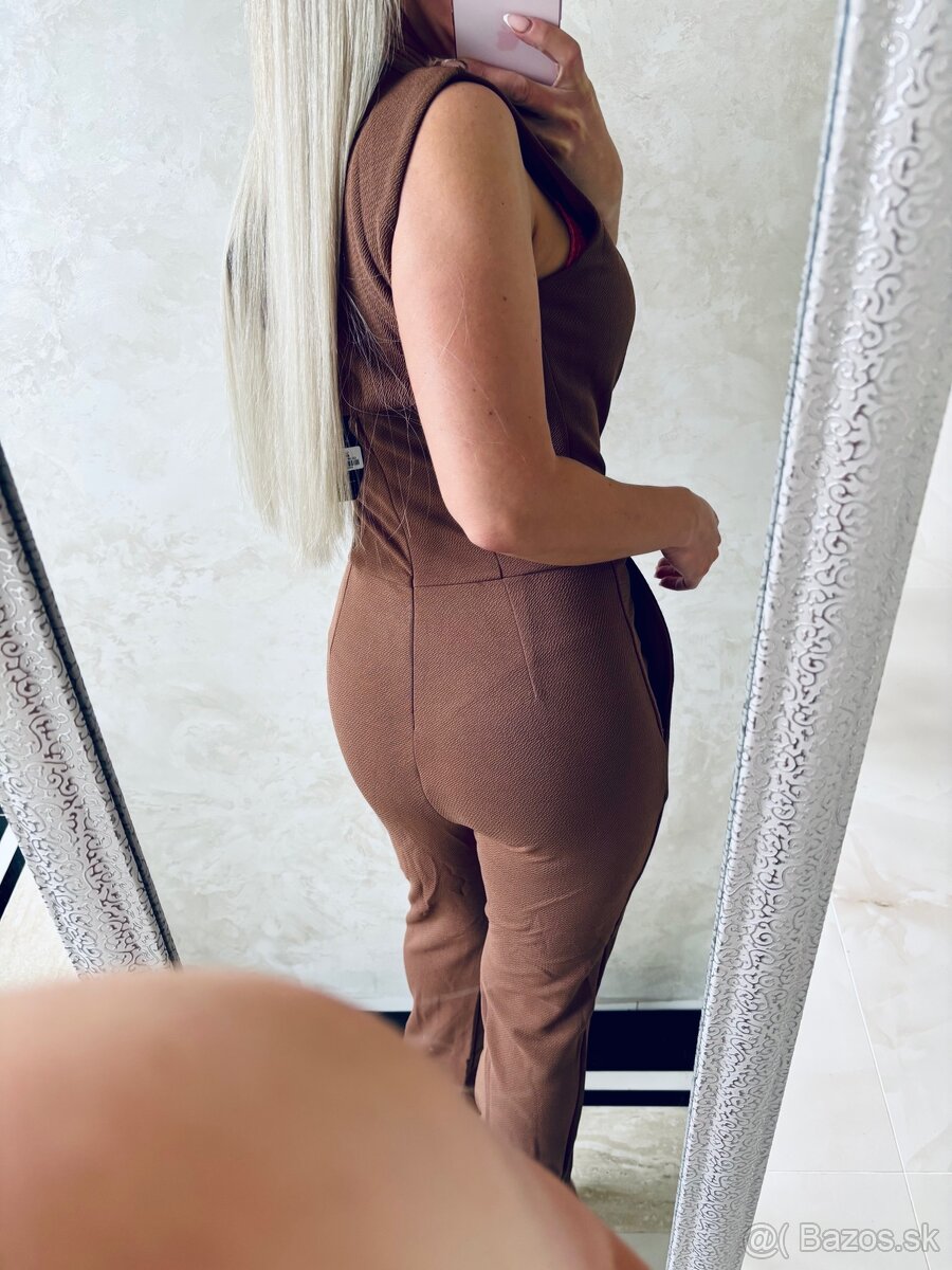 Damsky elegantny overal choco - 6