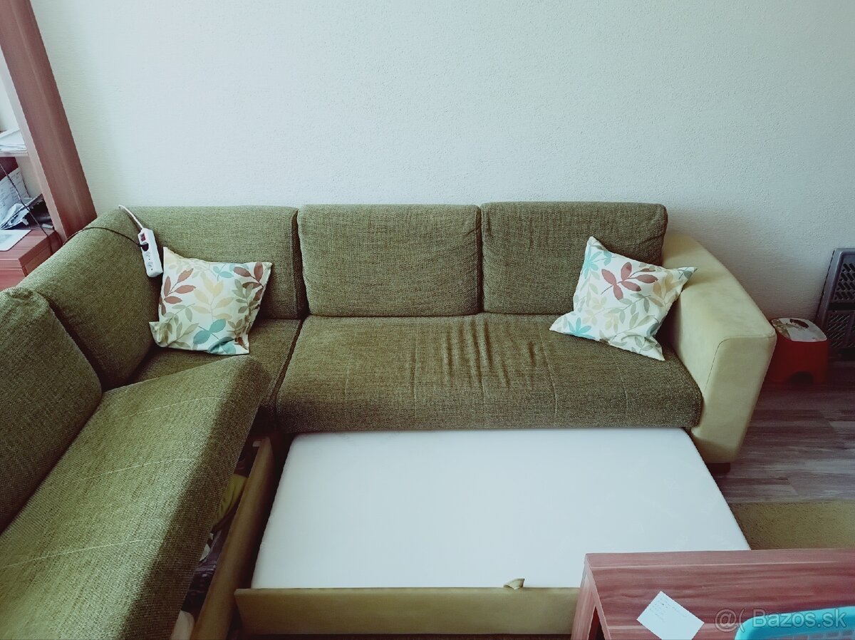 Predám rohový sedacia súprava, rohový gauč. - 6