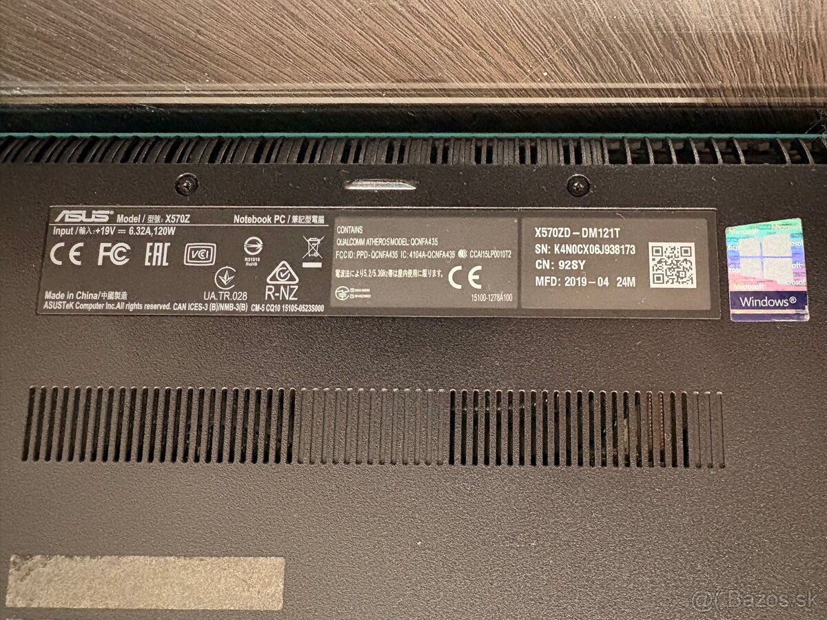 ASUS VivoBook X570ZD – Ryzen 5, 16 GB RAM - 6