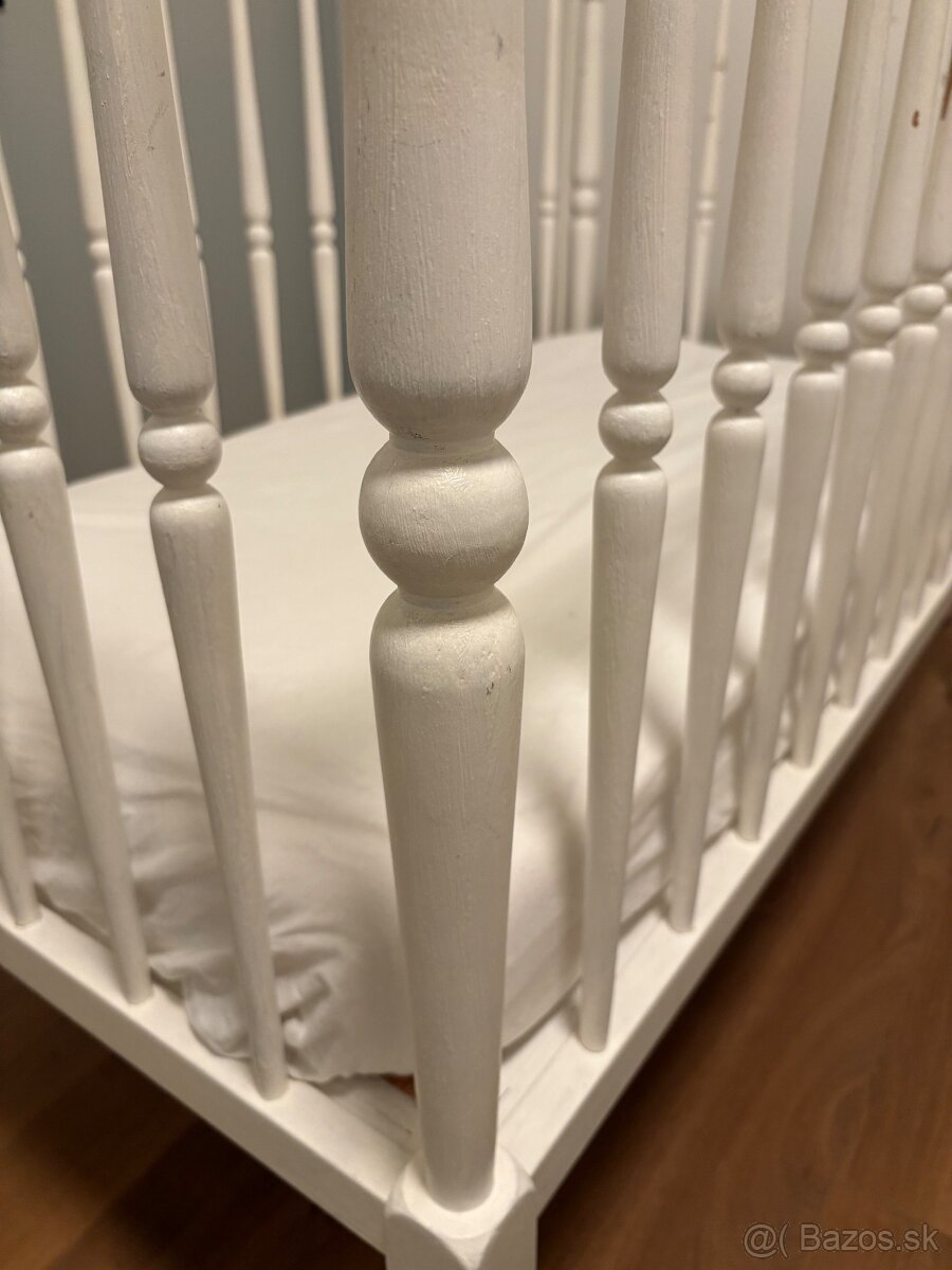 Detska drevena retro postielka - 6