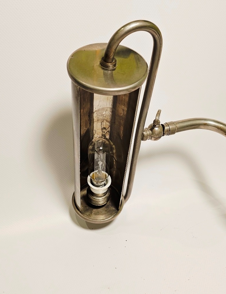 art deco chrómová stolná lampa - 6