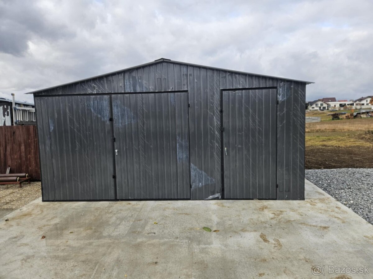Kvalitná plechová garáž 4x5m - 6