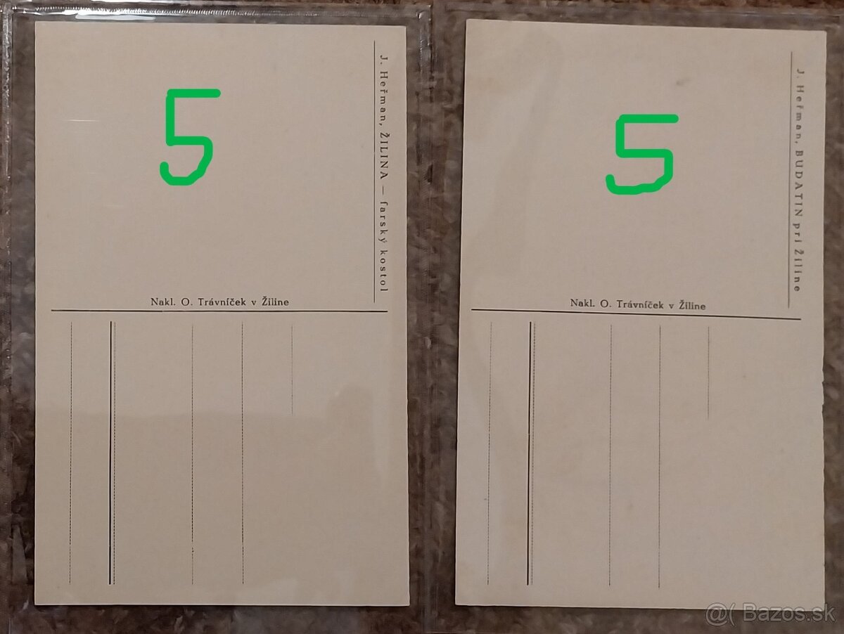 Pohľadnice - ŽILINA (čiernobiele + malý formát) - 6