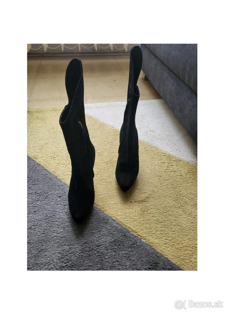 Kožené čierne Jil Sander čižmy - 6