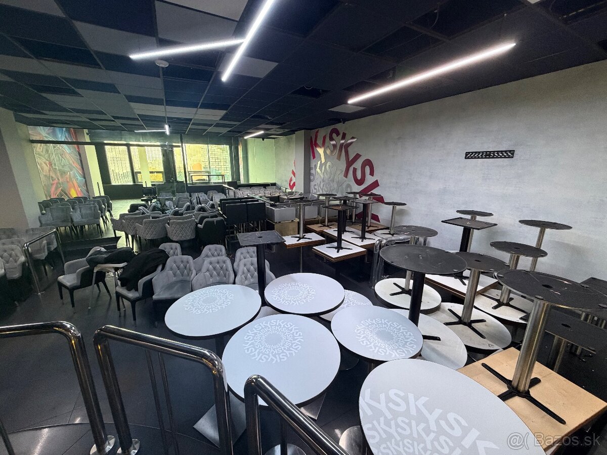 Stoly, stoličky, barové sedenie a vešiaky – komplet vybaveni - 6