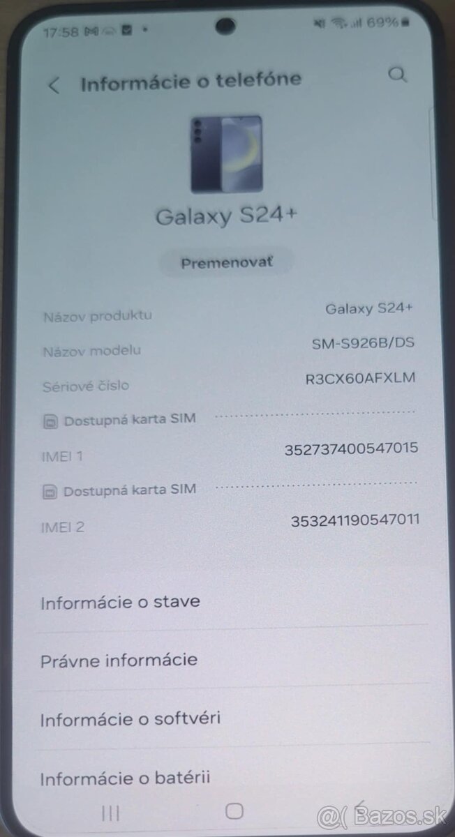 Samsung s24+ - 6