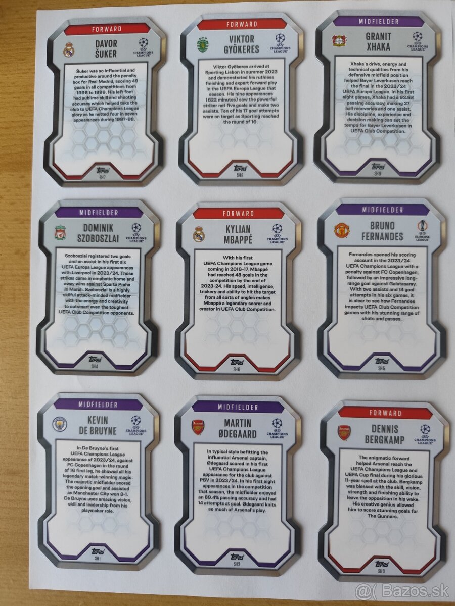 Chrome shield topps match attax 24/25 kartičky celý set 1-18 - 6