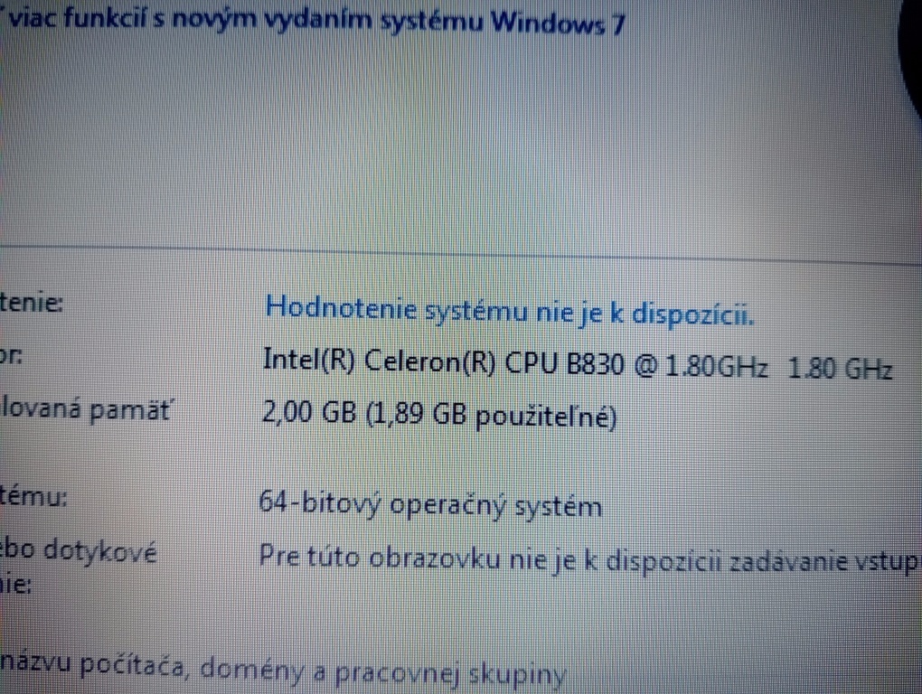 rozpredám notebook Toshiba satellite C850 - 6