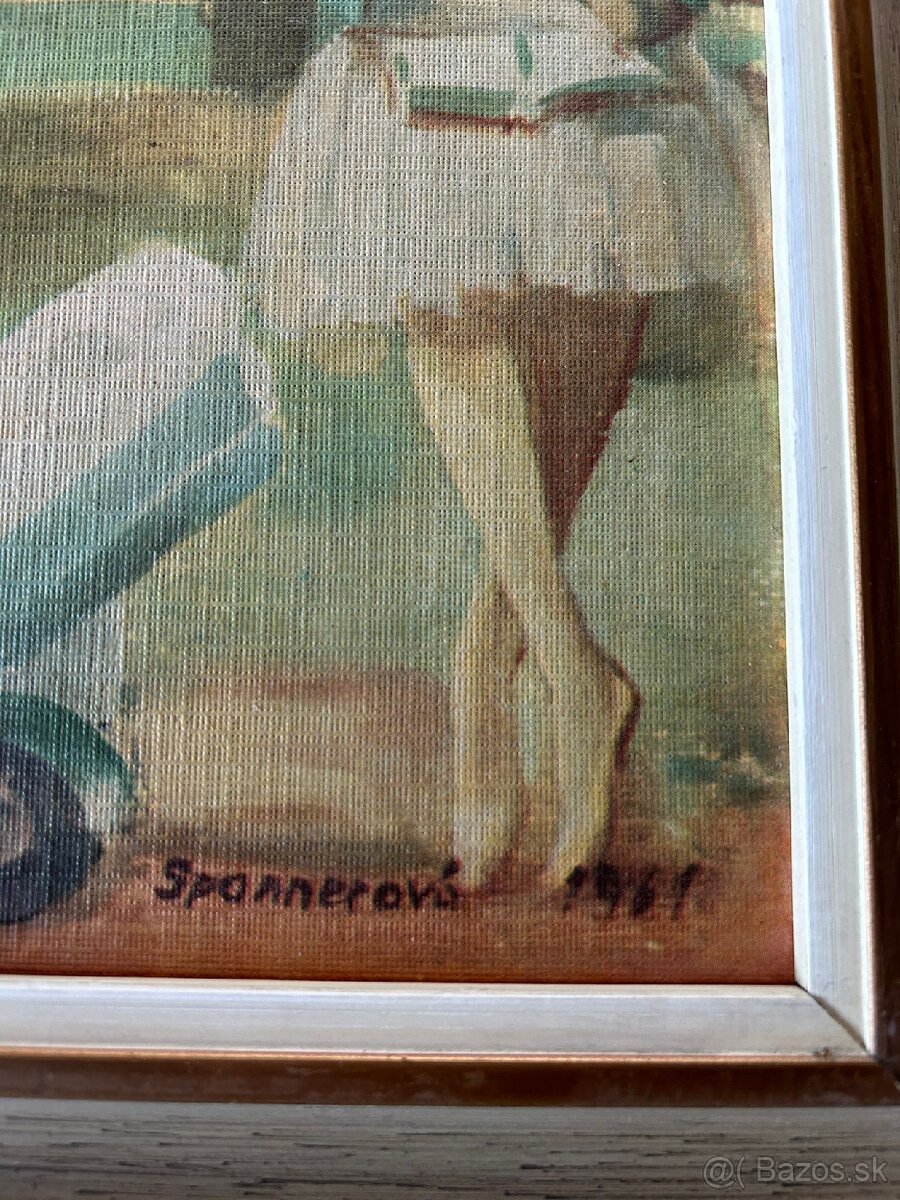 Retro obraz Na jarnom slnku, makramé... - 6