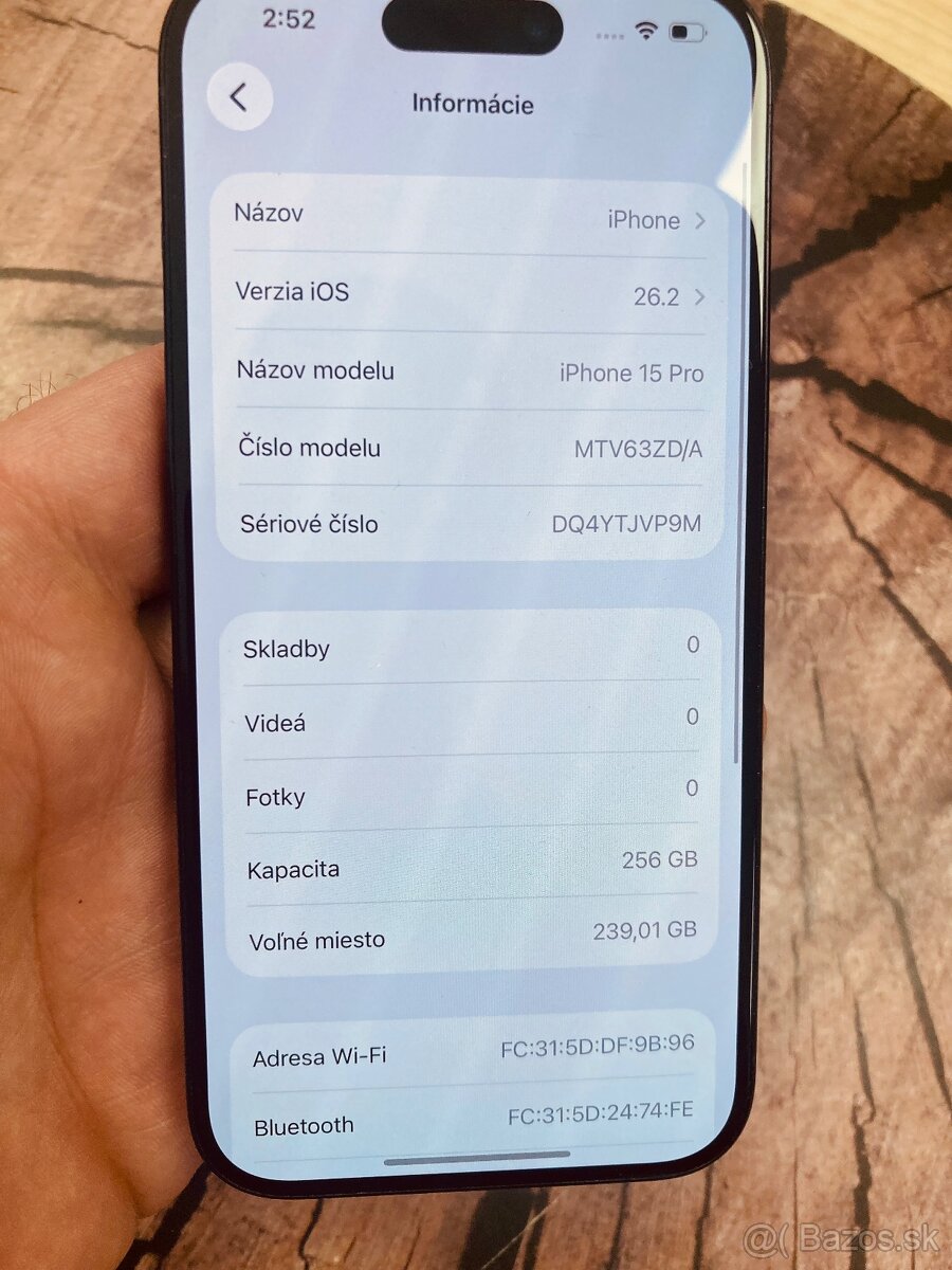 iPhone 15 pro 256 blue batéria 88% top stav - 6