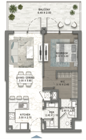 IBA U NÁS Prestížny Apartmán projekt RIVERSIDE, DUBAJ, SAE - 6