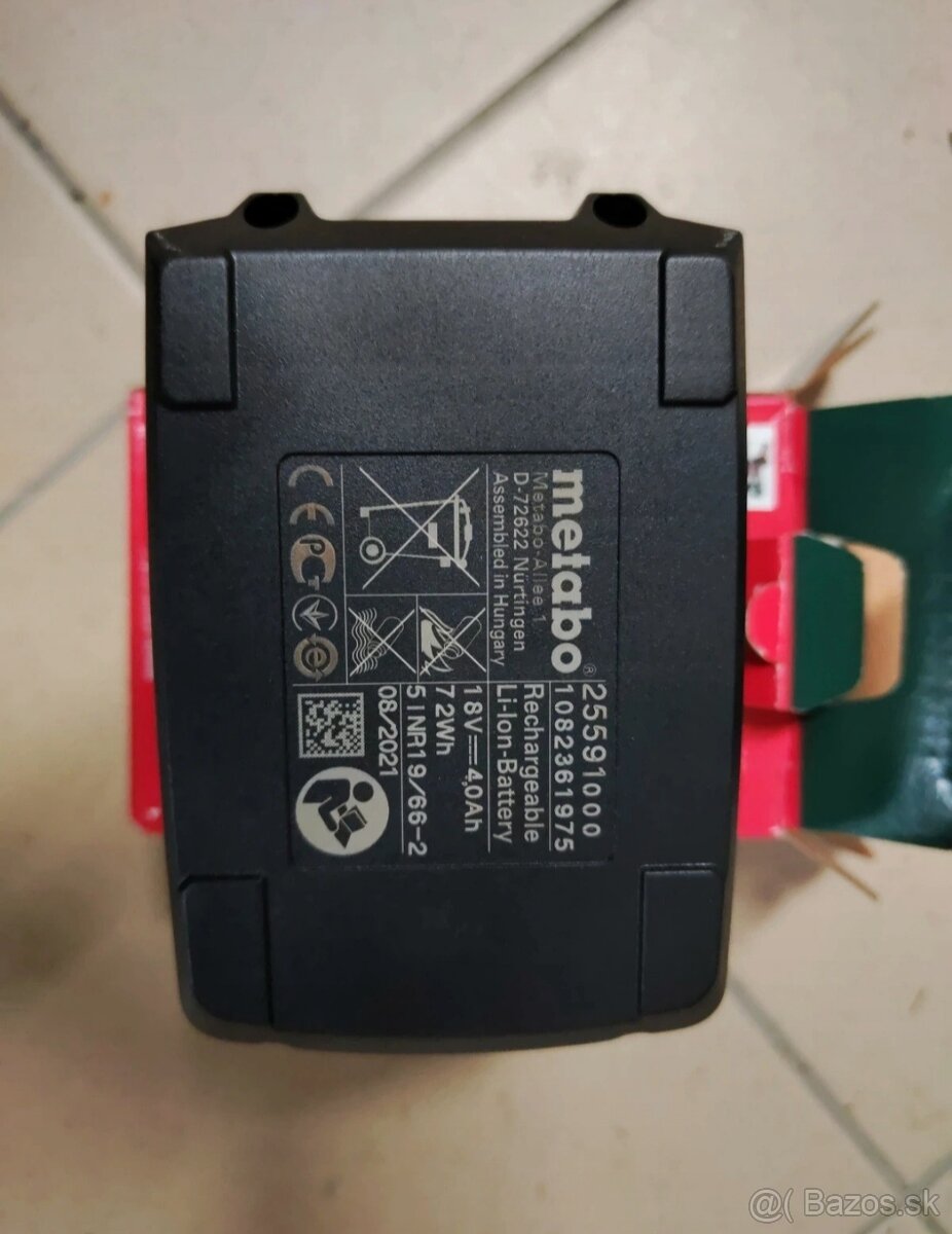 Predam akumulator Metabo 18V 4,0Ah - 6