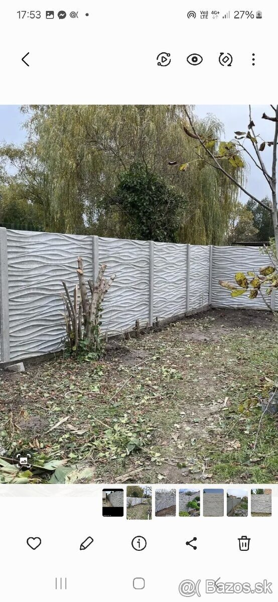 Betónové ploty, výroba, montáž - na klúč - 6