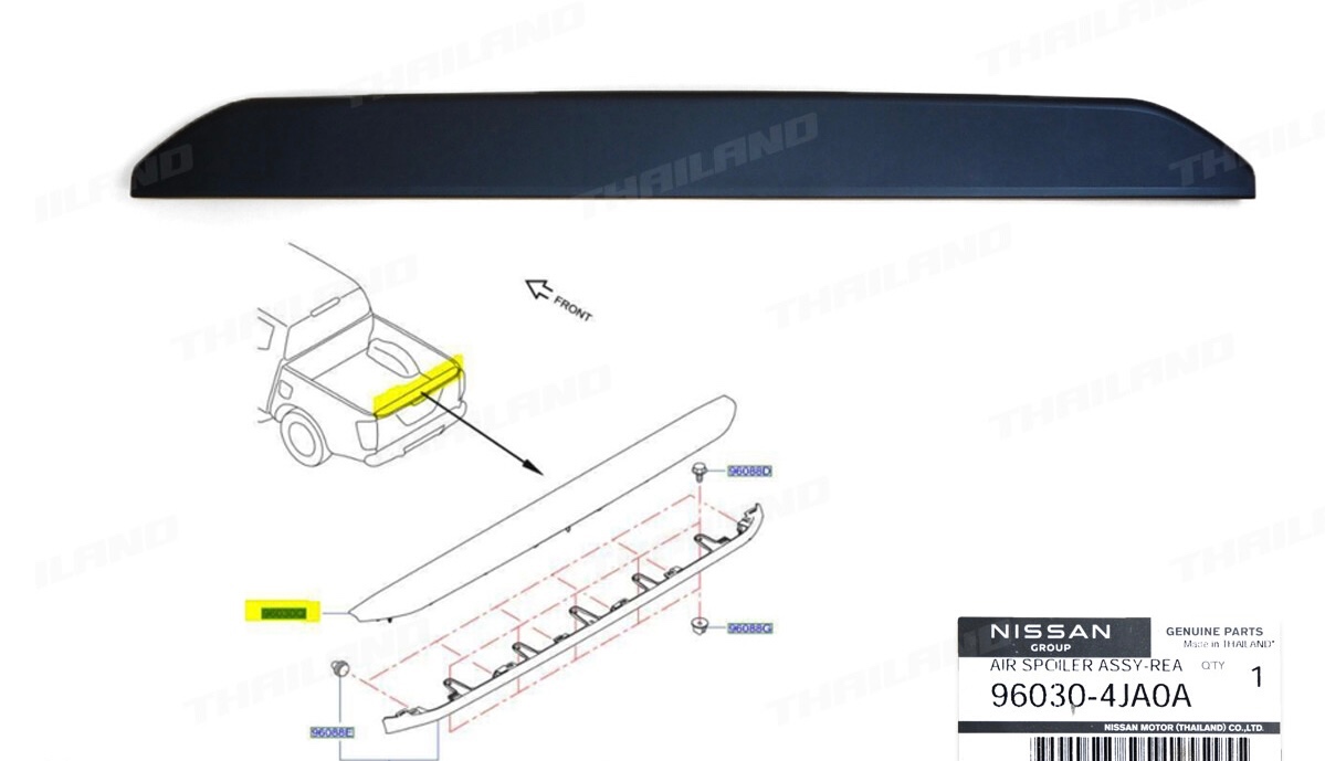 Nissan Navara D23 zadný spojler - 6