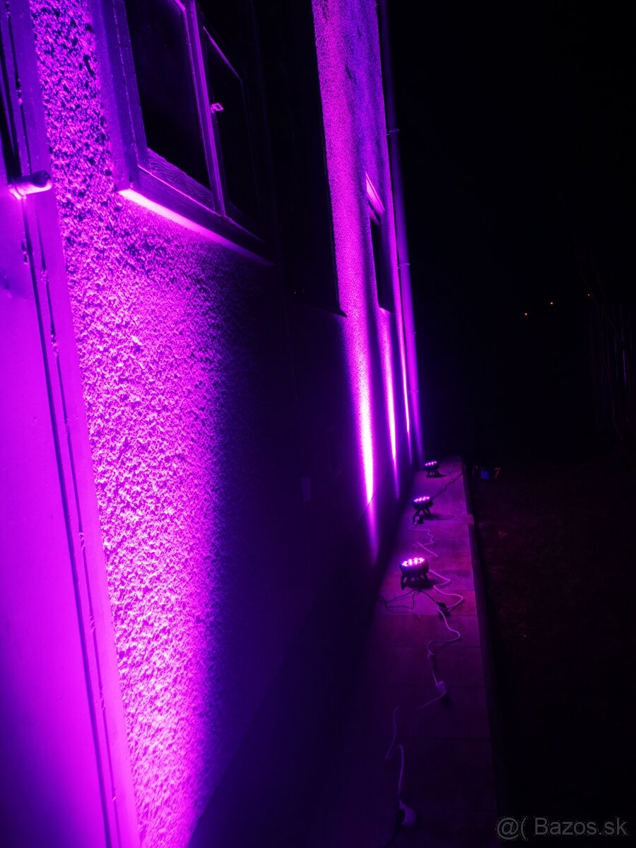 4ks led par reflektory RGBW-140W, diaľkové ovládanie + TAŠKA - 6