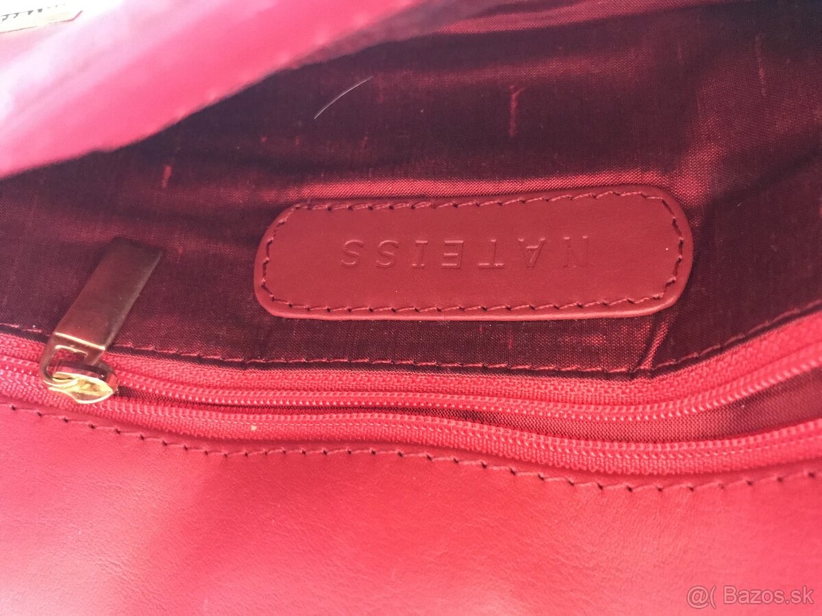 mala červená clutch kabelka Nateiss - 6