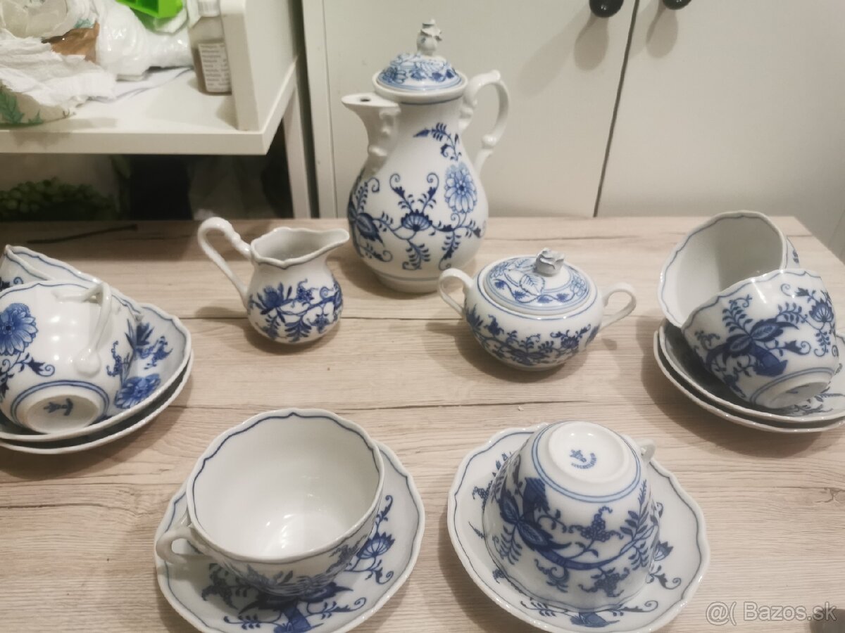 Cibulak, zwiebelmuster, čajový servis - 6