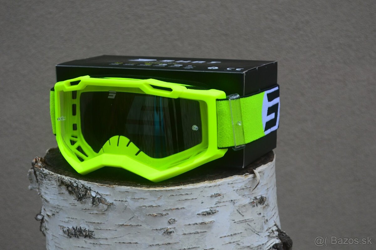 SHOT čierno žltá fluo prilba helma - okuliare - 6
