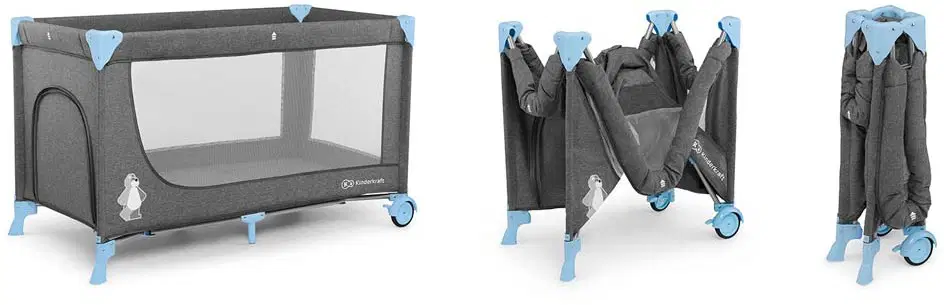 Kinderkraft joy blue cestovná postielka - 6
