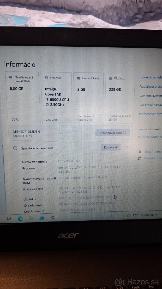 Acer aspire E5- 574 series - 6