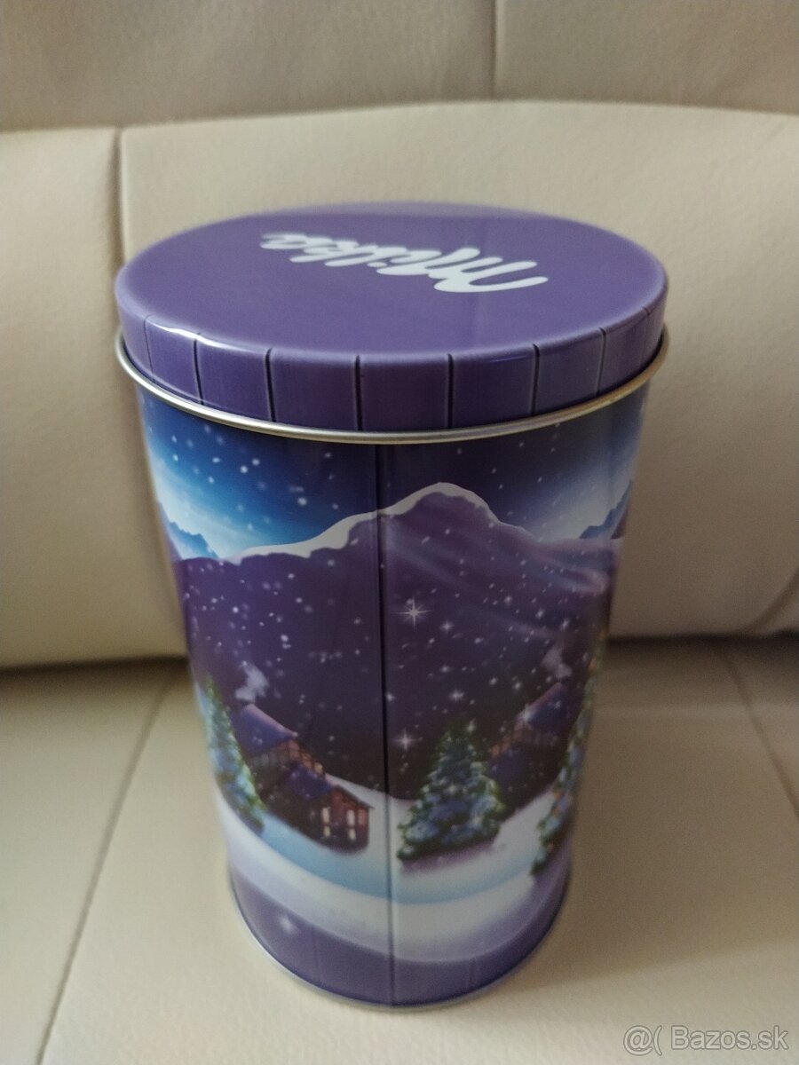 Plechová vianočná dóza 19x9,5cm (osobný odber) - 6