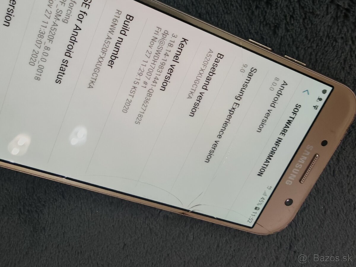 Samsung Galaxy A5 2017 gold prasknuté - 6