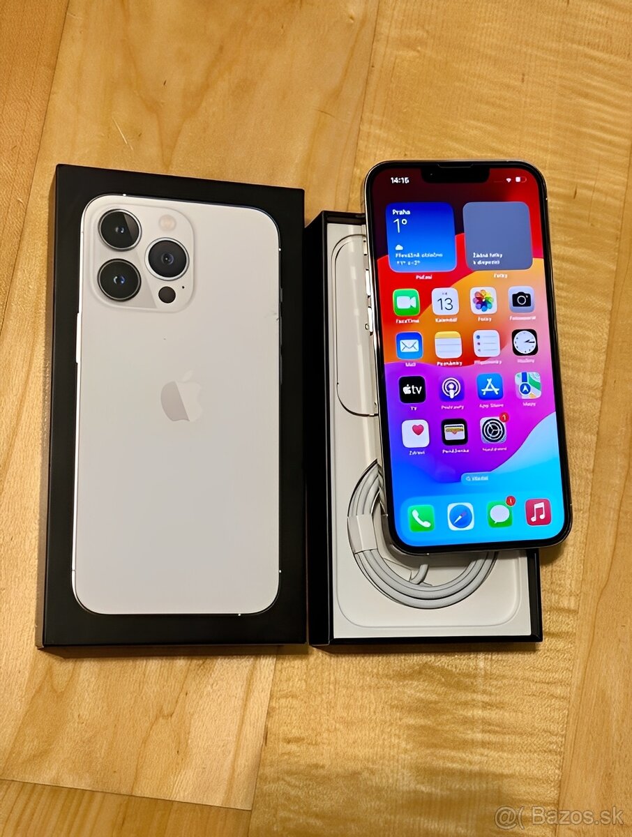 iPhone 13 Pro Silver BATERIE 100% TOP - 6