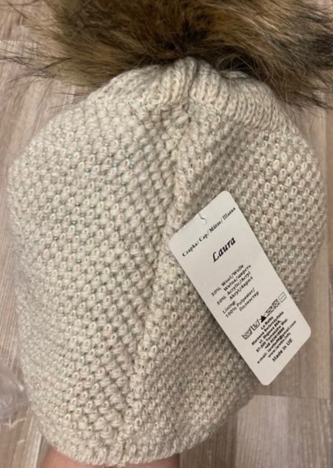 Dámska Teplá zimná čiapka s brmbolcom/Nová - 6