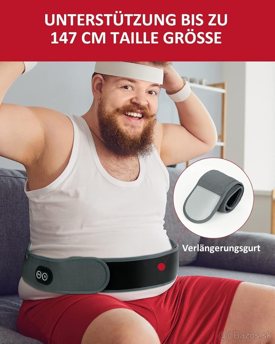 Bezdrôtový masážny a vyhrievací pás na chrbát - 6
