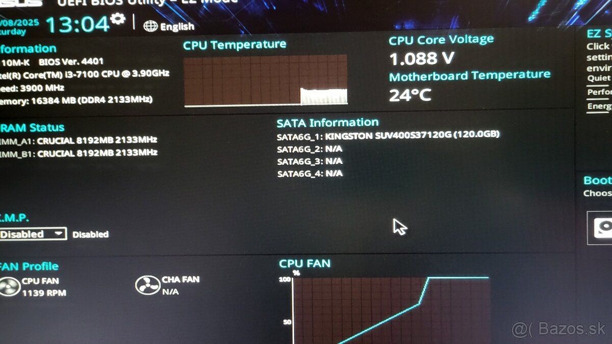 doska Asus H110M-K + i3-7100, socket LGA1151 - 6