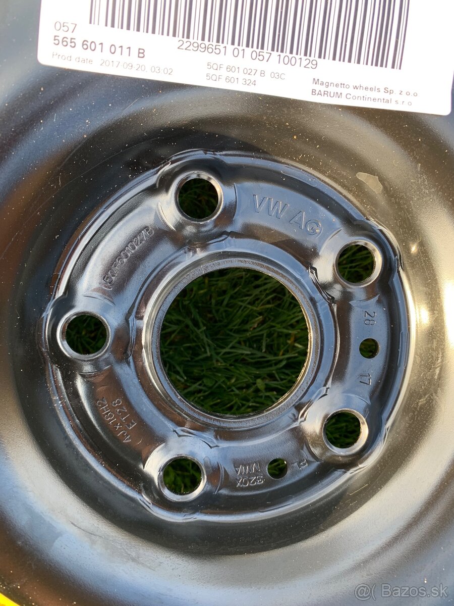 Rezervné koleso VW 5x112 145/85 R18 - 6