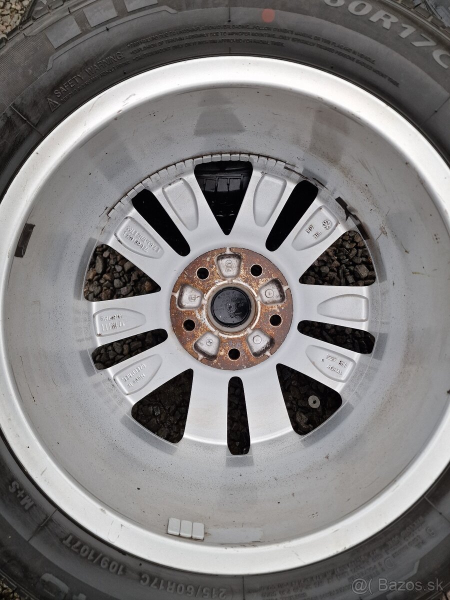 Alu disky 17"5×120 obute 215/60R17 VW T5 T6 - 6