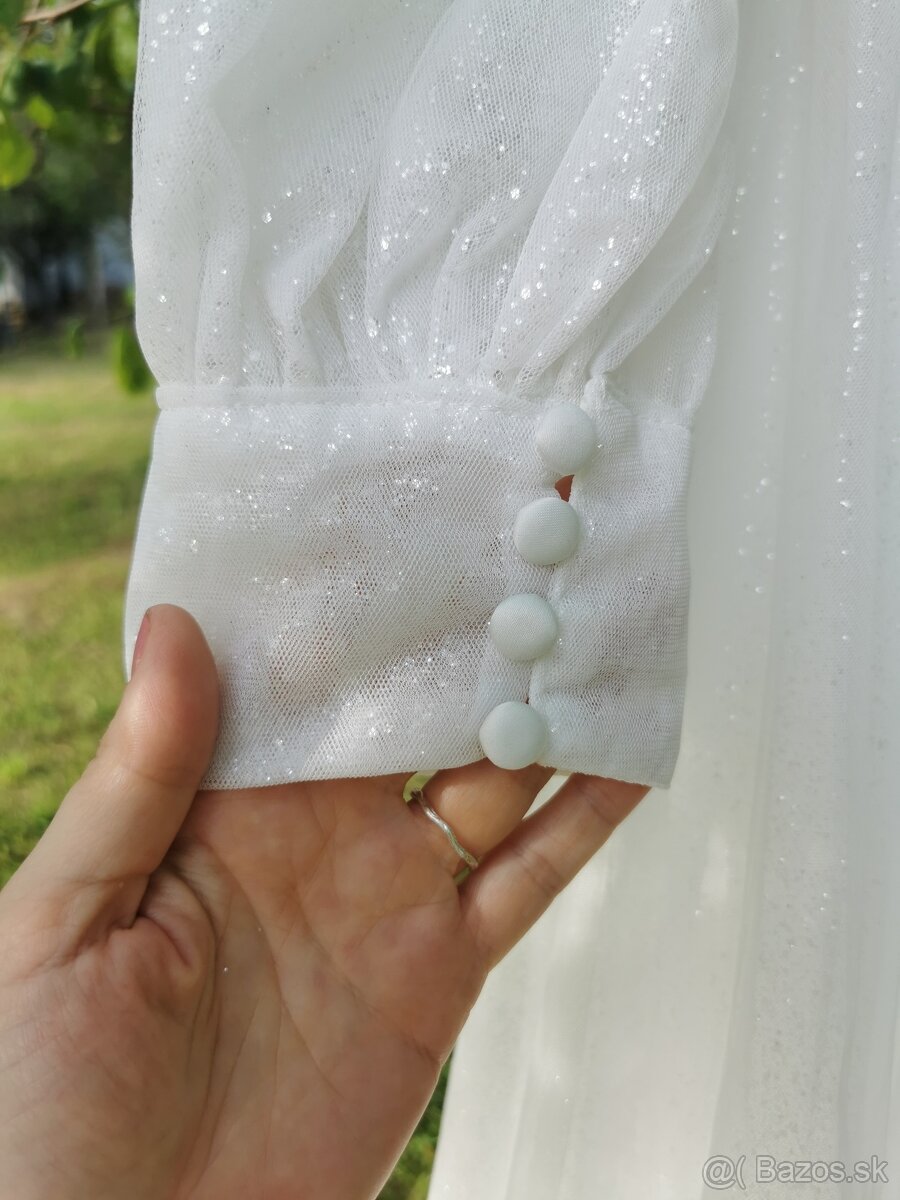 NOVÉ trblietave elegantne svadobne saty - 6