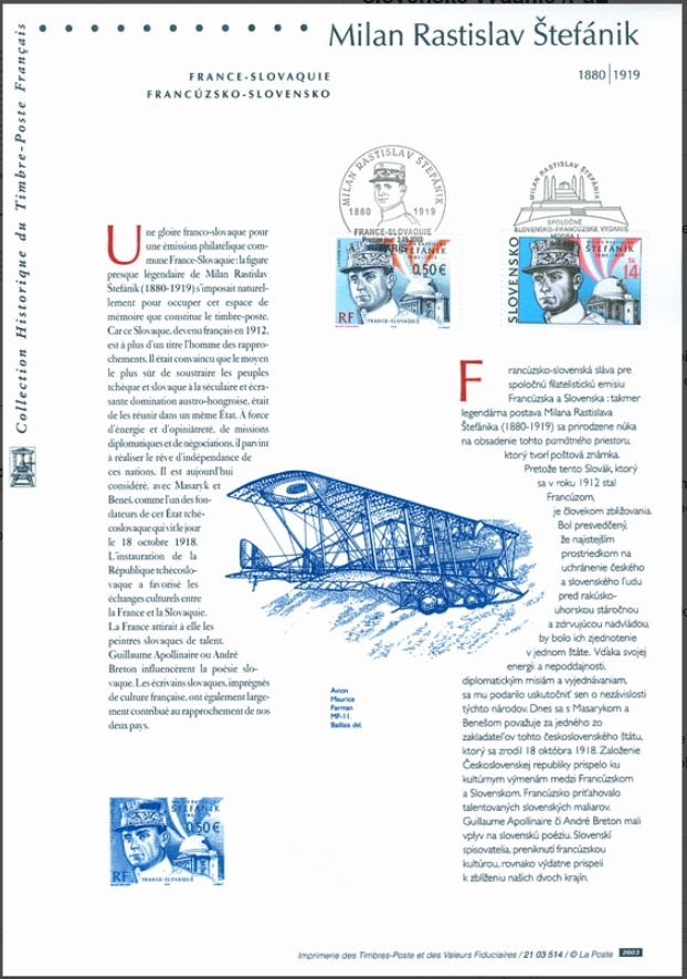 2003 Milan Rastislav Stefanik spolocne vydanie s Francuzskom - 6