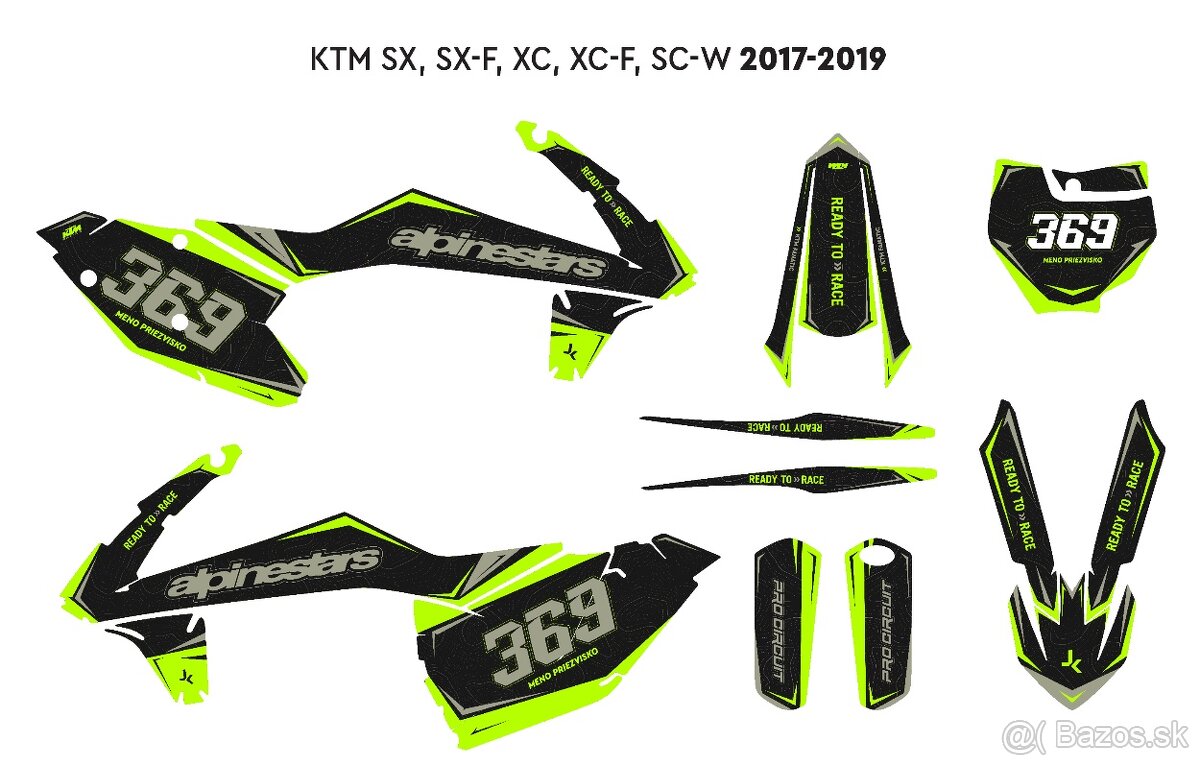 Polep KTM EXC-F, EXC, SX, SXW - 6