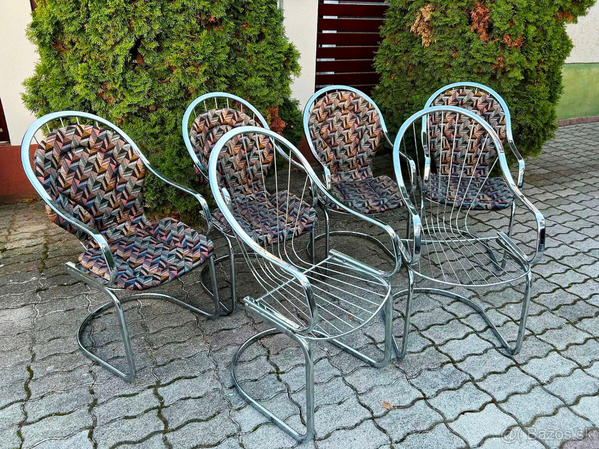 Chrómové stoličky Gastone Rinaldi - 6