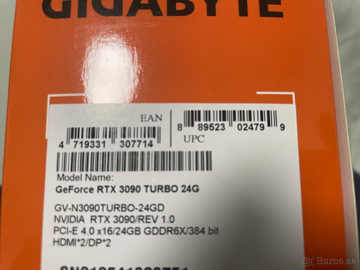 GIGABYTE GeForce RTX 3090 TURBO EDITION 24GB - 6