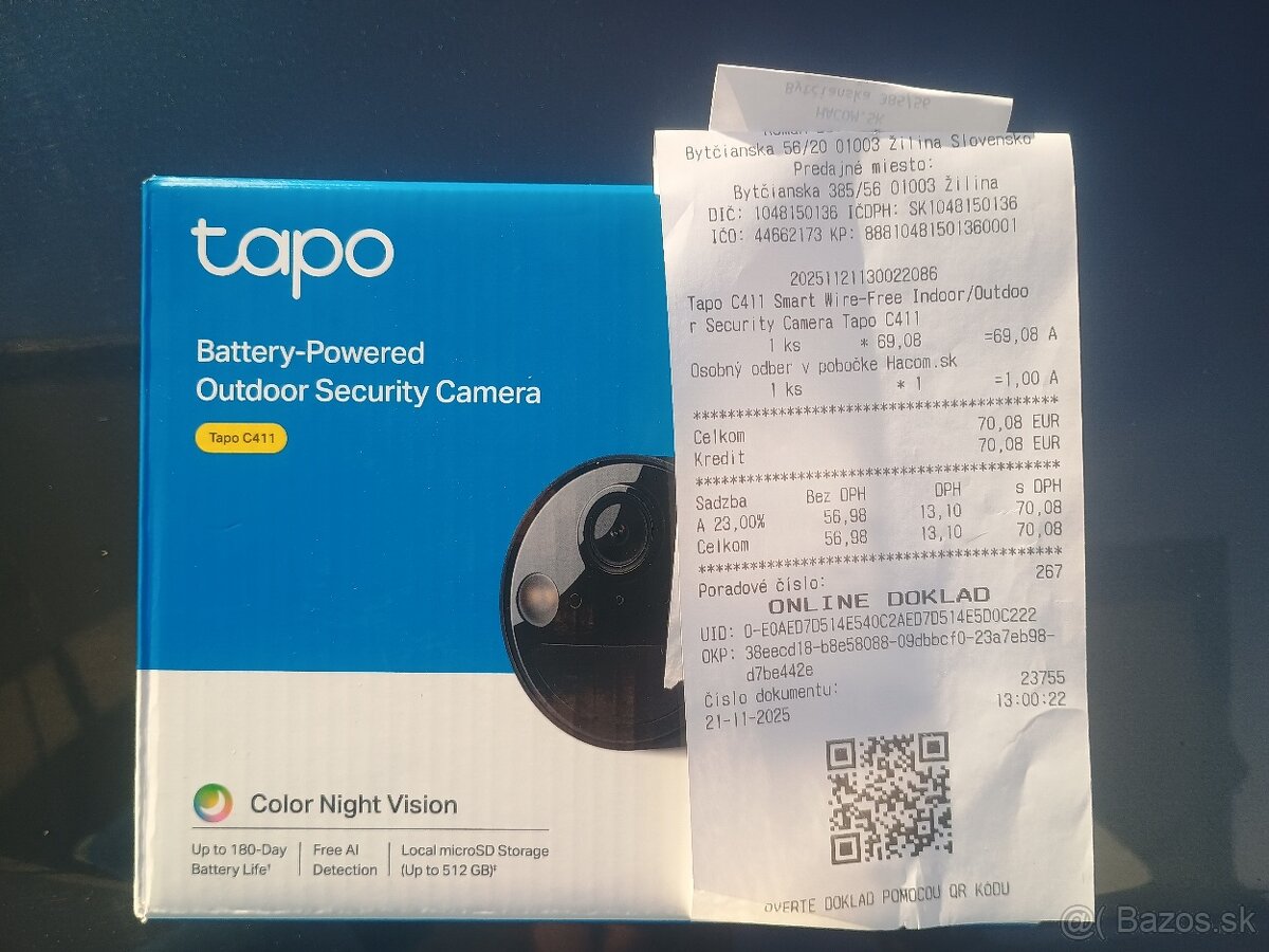 Wifi kamera Tapo C411 - 6