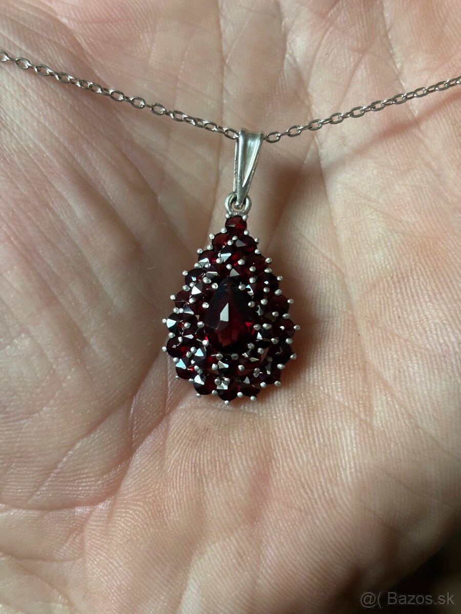 Náhrdelník s českým granátom - 6