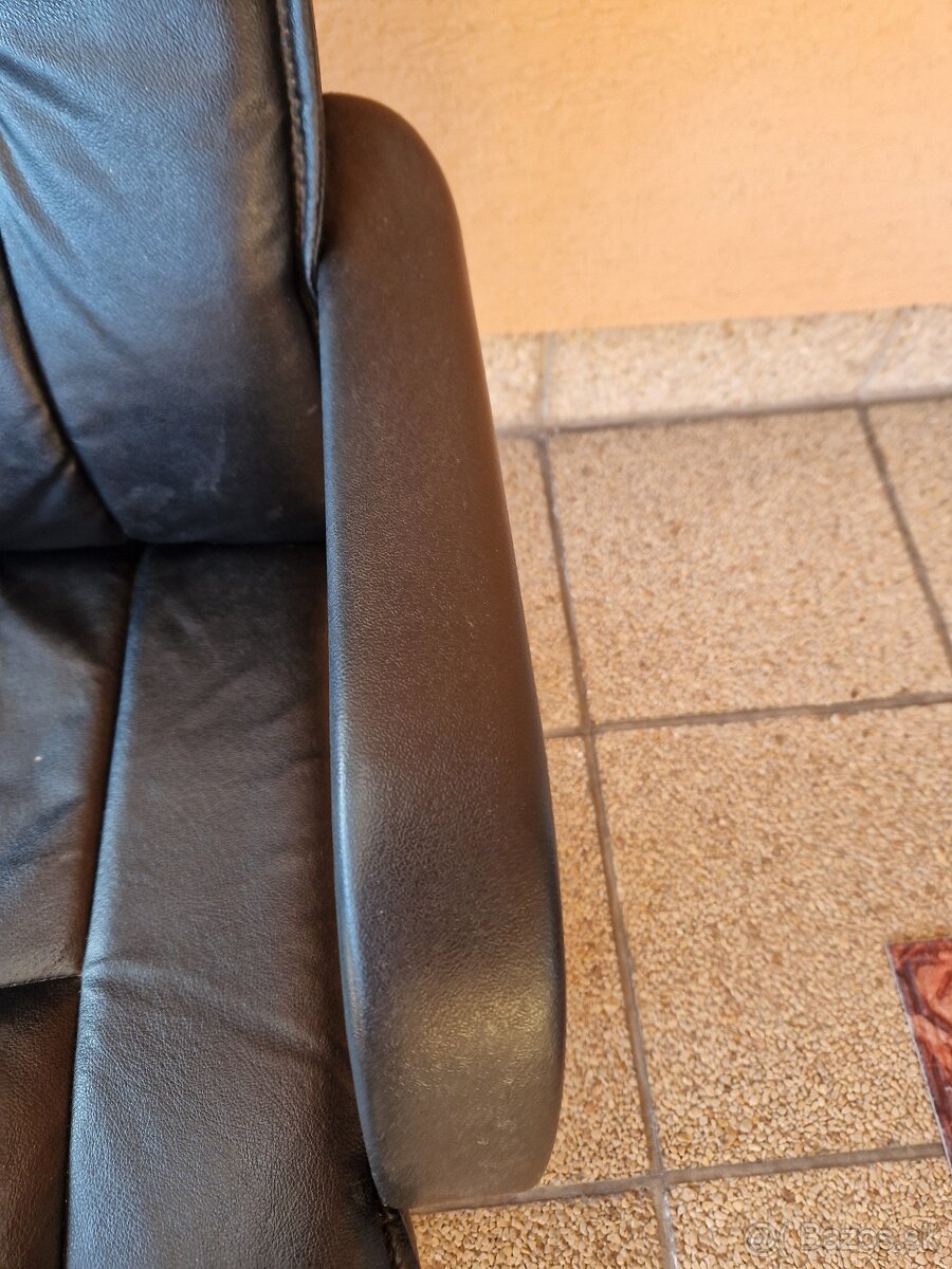 Kancelárska stolička kožená - 6